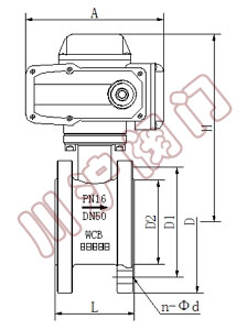 Electric thin ball valve Structure diagram